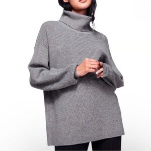 FP Movement by Free People Gray Cowl Neck Sweater